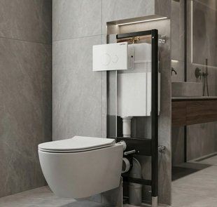 Инсталляция для подвесных унитазов Laviolux Eternal 80 с кнопкой BR-0726-NN-11739 фото