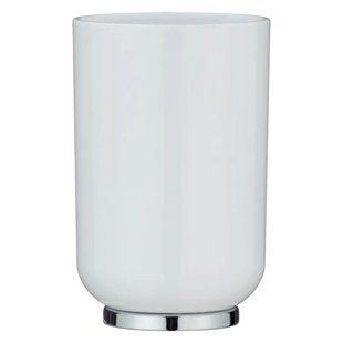 Стакан для зубных щеток, белый-хром, Posa, WENKO BR-0726-NN-9945 фото