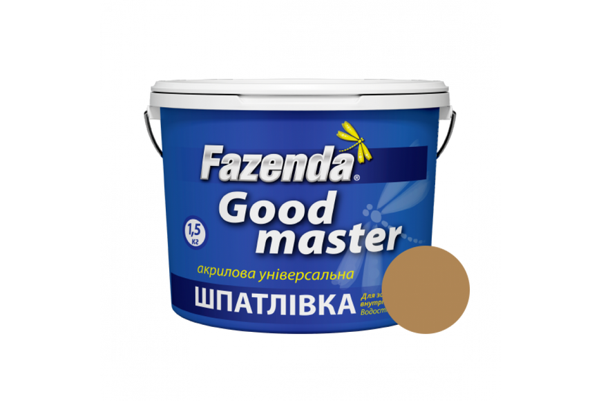 Шпатлевка акриловая цветная дуб «Good master» Fazenda, 0,50кг BR-02039 фото