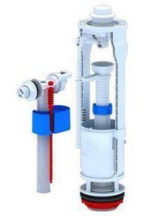 Набор арматуры с боковой подводкой 1/2'. пластик. кнопка белая. Aniplast 'WC6050' BR-0726-NN-10037 фото