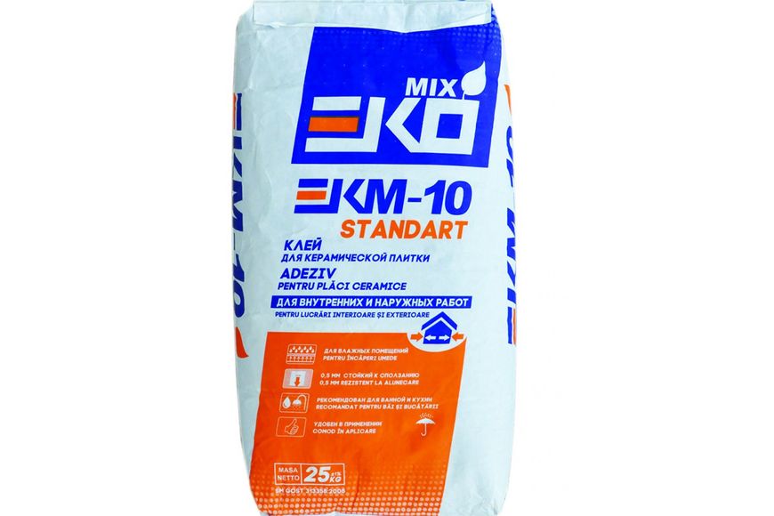 Клей для плитки EKO MIX Standart EKM -10 25 кг (54) ЕКМ-10 BR-02409 фото