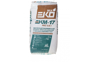 Клей для плитки EKO MIX PRO EKM -17 с фиброй 25 кг (54) ЕКМ-17 ф BR-02410 фото