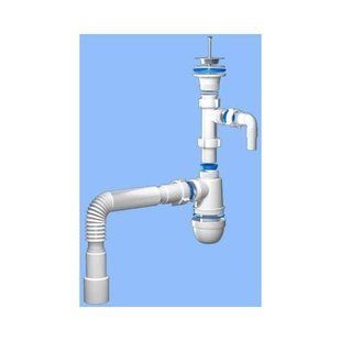 Сифон АНИ 1 1/4' x d40. с гибкой трубой и отводом для стиральной машины d40х40/50. Aniplast 'C1315' BR-0726-NN-10710 фото