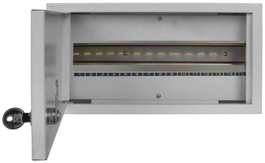 Корпус металлический с монтажной панелью, навесной, 165x330x100 mm, 15 мод, E-NEXT BR-0726-NN-17078 фото
