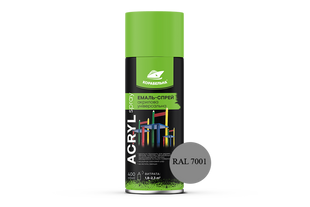 Спрей-краска акриловая универсальная ACRYL SPRAY (400мл) RAL 7001 серебристо-серый ACRYL SPRAY 7001 BR-08092 фото