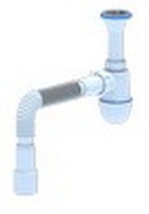Сифон АНИ 1 ANIPLAST 1/4' x д 40 мм. С гибкой трубой д 40 x 40/50 мм. BR-0726-NN-10712 фото