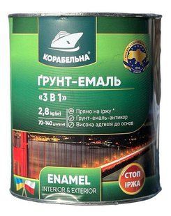 Грунт-Эмаль 3в1 красная 2,8 kg КОРАБЕЛЬНАЯ BR-0726-NN-7504 фото