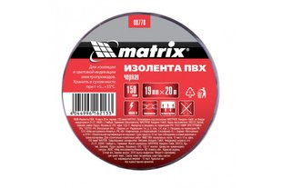 Изолента ПВХ 19мм х 20м, черная, 150 мкм MTX 887789 BR-03487 фото