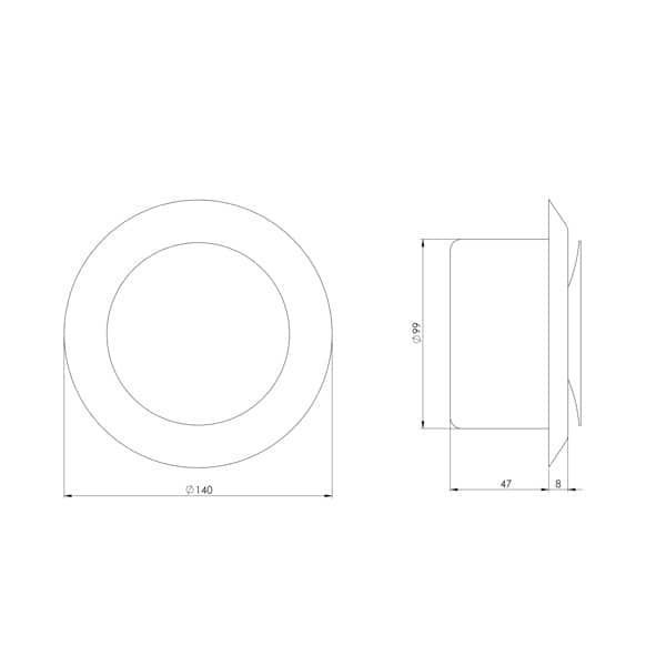 Диффузор металлический приточный DMP100 Europlast. 100 мм. Белый BR-0726-NN-8843 фото