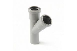 Тройник &Oslash; 50х50х45 для внутрен. канализации (90) BR-0726-LR-1783 фото