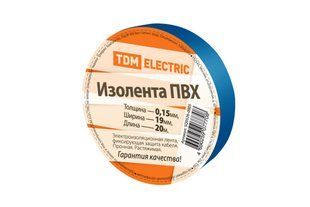 Изолента ПВХ 0.15мм х 19мм х 20м (синяя) - ТМ TDM BR-0726-LR-0563 фото