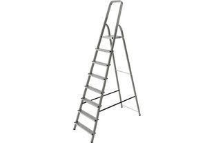 Стремянка стальная NV1150 8 ступени (нагр.150кг; рабочая высота 3,70м) - ТМ НоваяВысота BR-0726-LR-1319 фото
