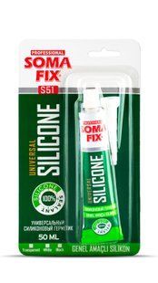 Универсальный силиконовый герметик, черный, SOMAFIX, 50 ml BR-0726-NN-6854 фото