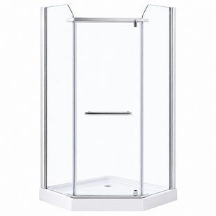 Душевая кабина 1000x1000x1990mm, низкий поддон, пятиугольная форма, прозрачное стекло, MPN BR-0726-NN-10202 фото
