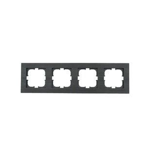 Рамка на 4 поста, серая, MAGNETIC COMFORT, EXEN BR-0726-NN-14355 фото