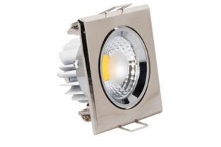 Светильник потолочный точечный квадрат COB LED 5W 6500K 354Lm (мат. хром) 220-240V IP20 - HL679L 016-007-0005 Victoria-5 BR-04510 фото