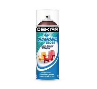 Краска аэрозольная по дереву/ металлу Diamond Gloss OSKAR. Вишневый RAL3004. 400 мл. BR-0726-NN-7026 фото