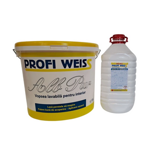 Краска моющаяся для интерьера, 15 л + грунт 4 л, PROFI WEISS BR-0726-NN-7094 фото
