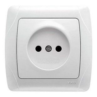 Розетка с заземлением Carmen Viko by Panasonic. винтовое соединение. Белый BR-0726-NN-14145 фото