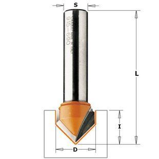 Фреза концевая V-образная D x 9.5 I x 12.7 A x 90 S x 8 CMT BR-0726-NN-4693 фото